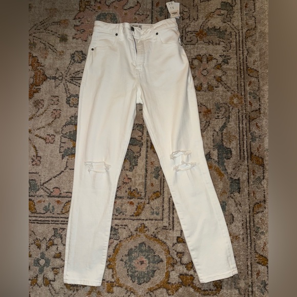 NWT ABERCROMBIE WHITE ANKLE SKINNY JEAN - Picture 2 of 6